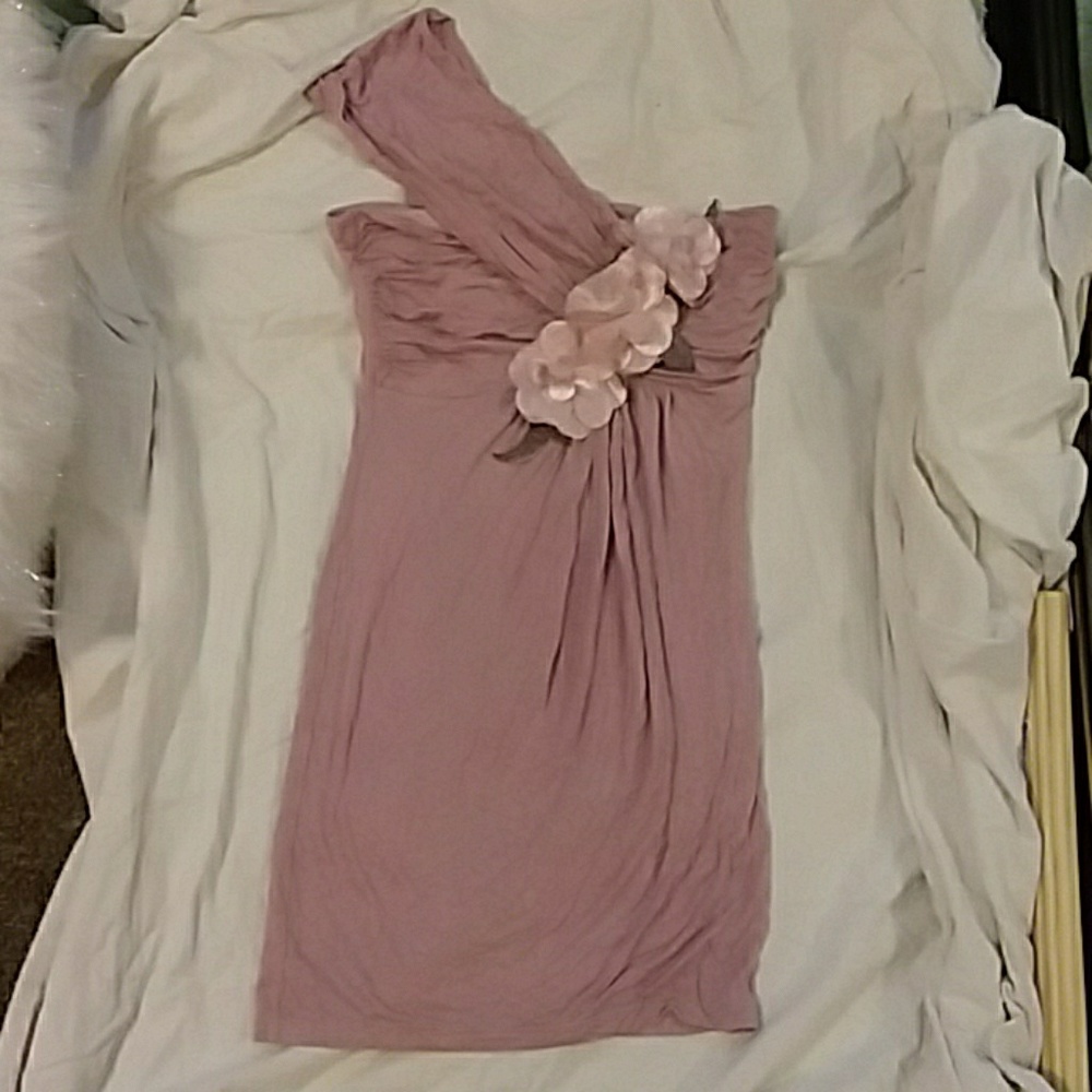 Rose pink one shoulder top